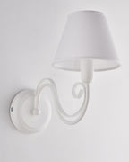 Agata, applique 1 luce Ø18, bianco