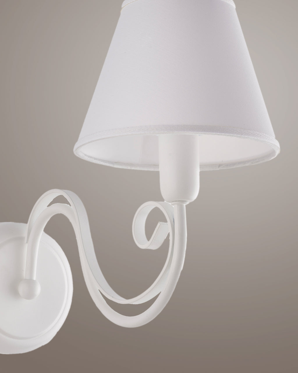 Agata, applique 1 luce Ø18, bianco