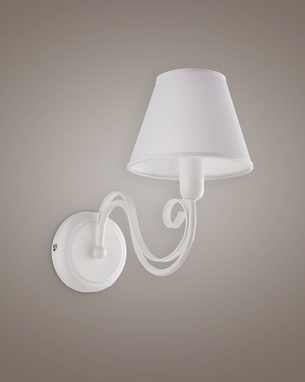 Agata, applique 1 luce Ø18, bianco