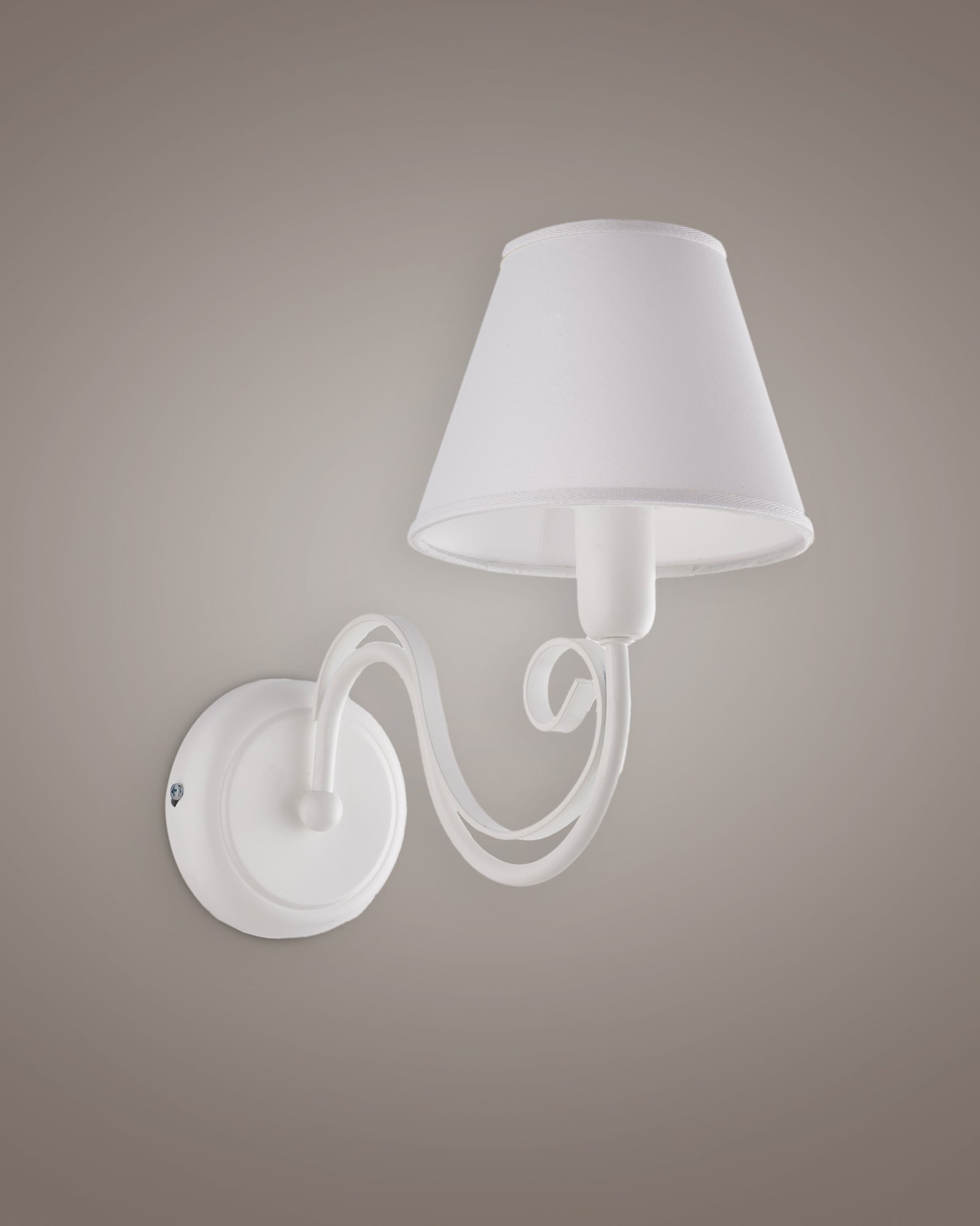 Agata, applique 1 luce Ø18, bianco