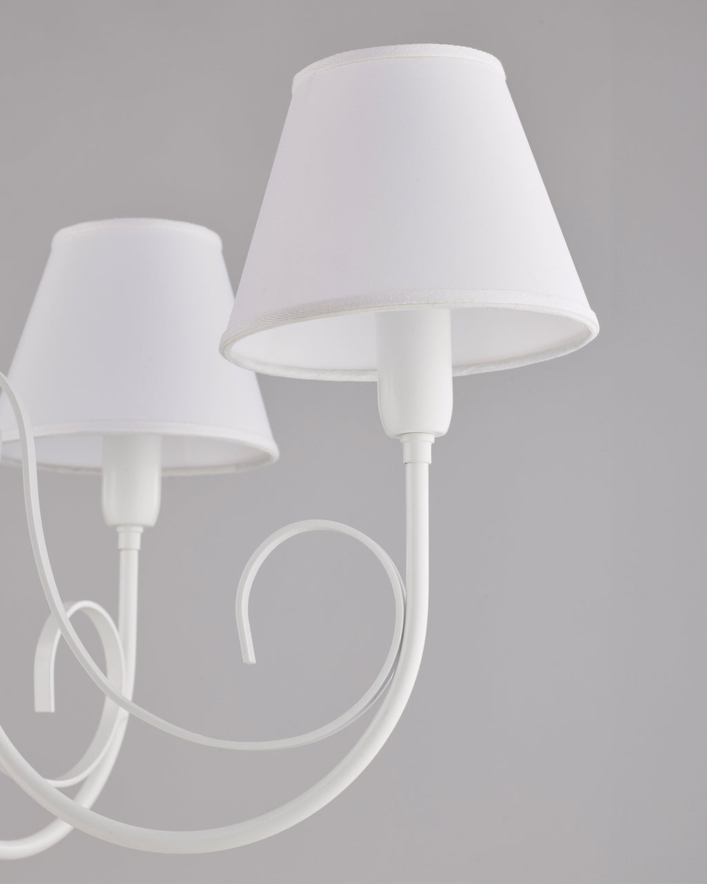 Agata, lampadario 5 luci Ø55, bianco
