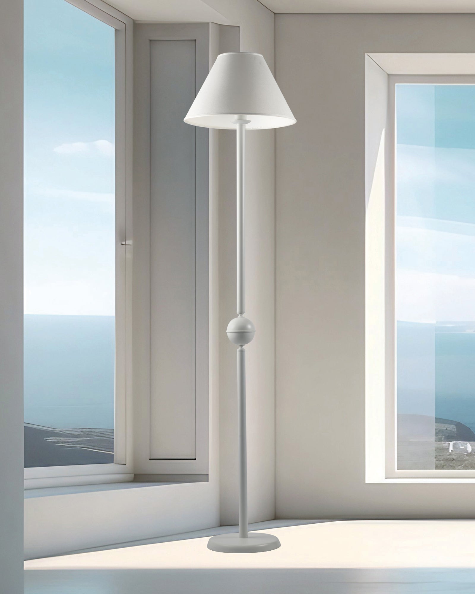 Agata, piantana 1 luce Ø40, bianco