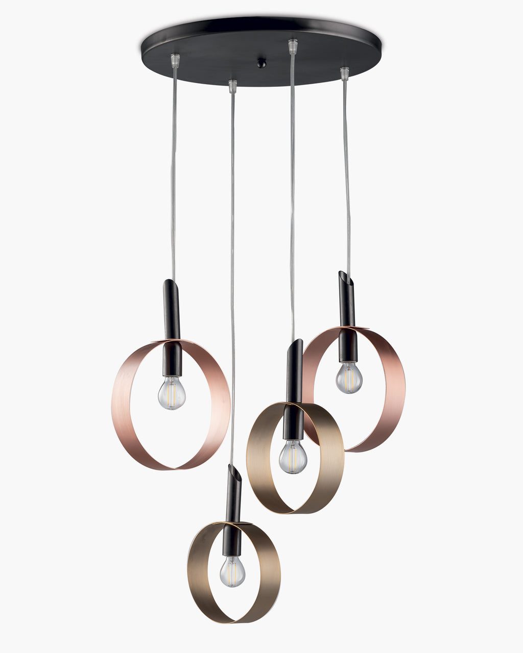 Bolla, sospensione 4 luci Ø50, multicolor