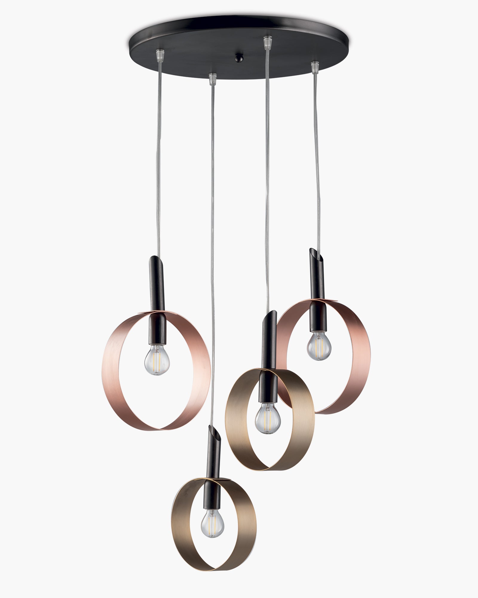 Bolla, sospensione 4 luci Ø50, multicolor