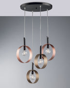 Bolla, sospensione 4 luci Ø50, multicolor