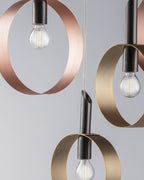 Bolla, sospensione 4 luci Ø50, multicolor