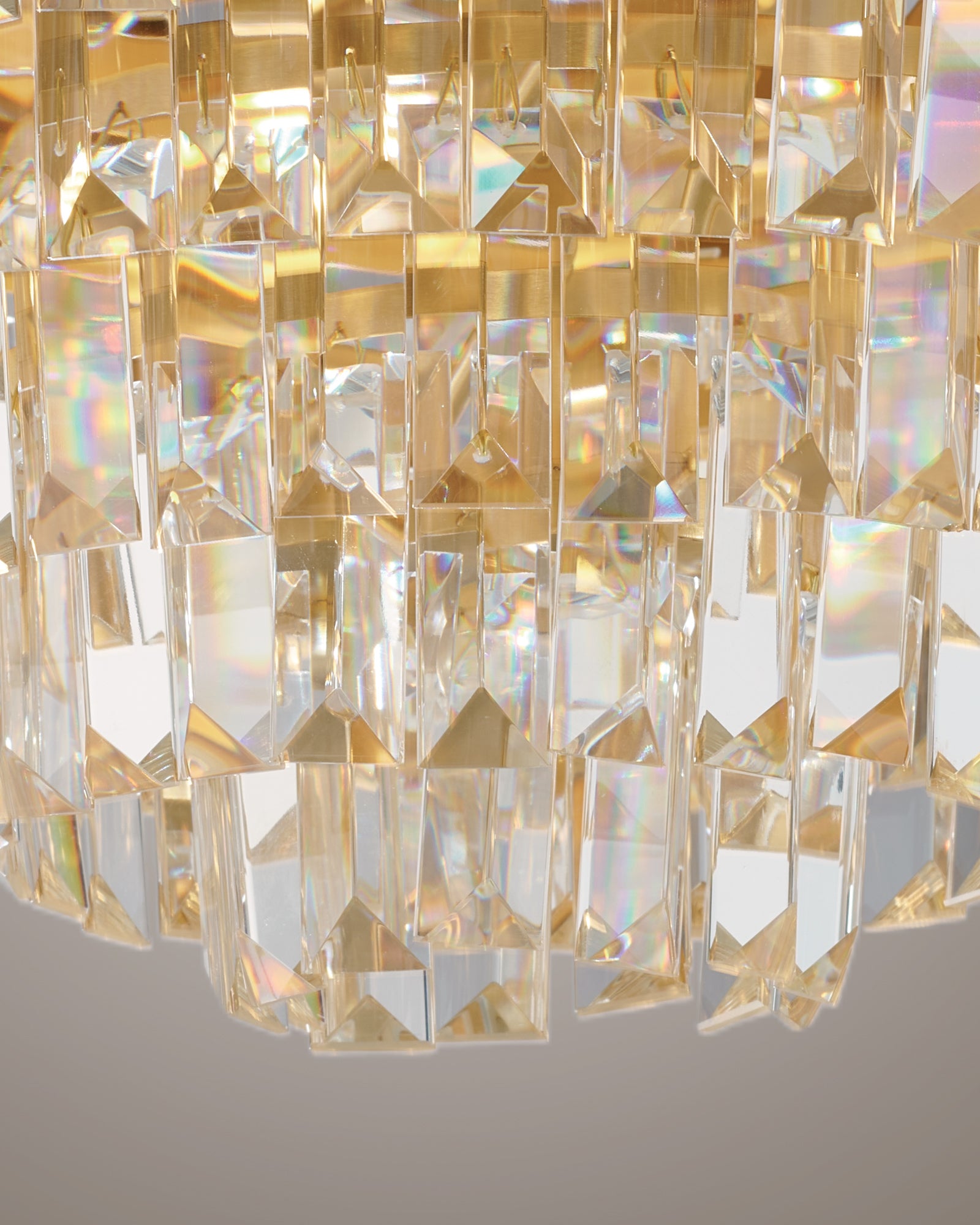 Diamond, plafoniera 8 luci Ø50, oro satinato