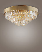 Diamond, plafoniera 8 luci Ø50, oro satinato