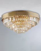 Diamond, plafoniera 8 luci Ø50, oro satinato