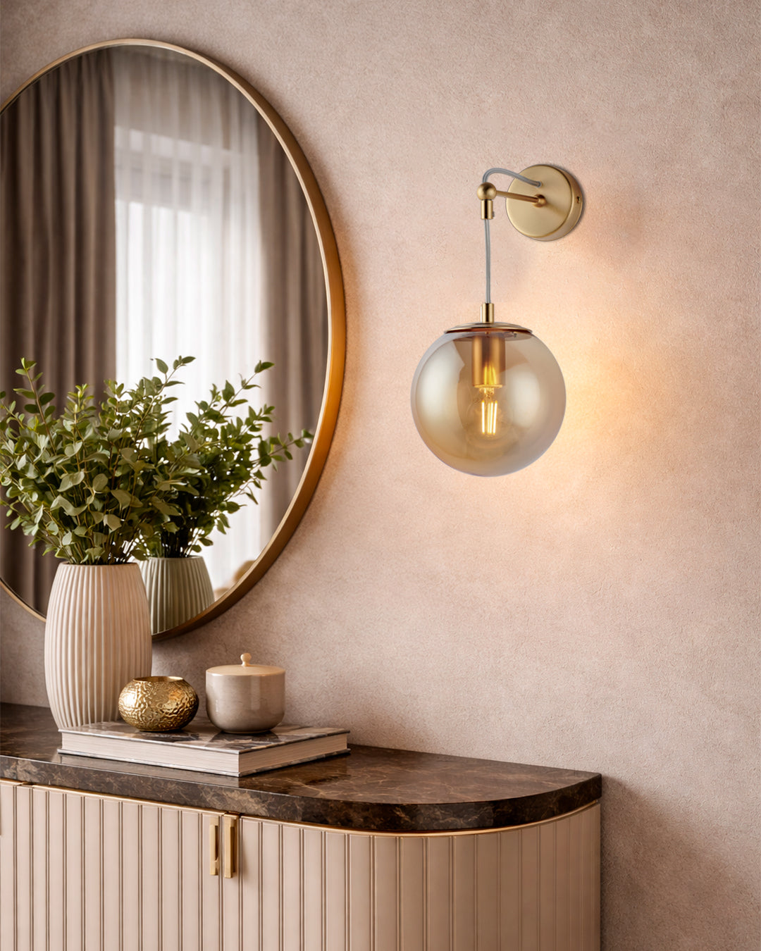 Globe, applique, oro