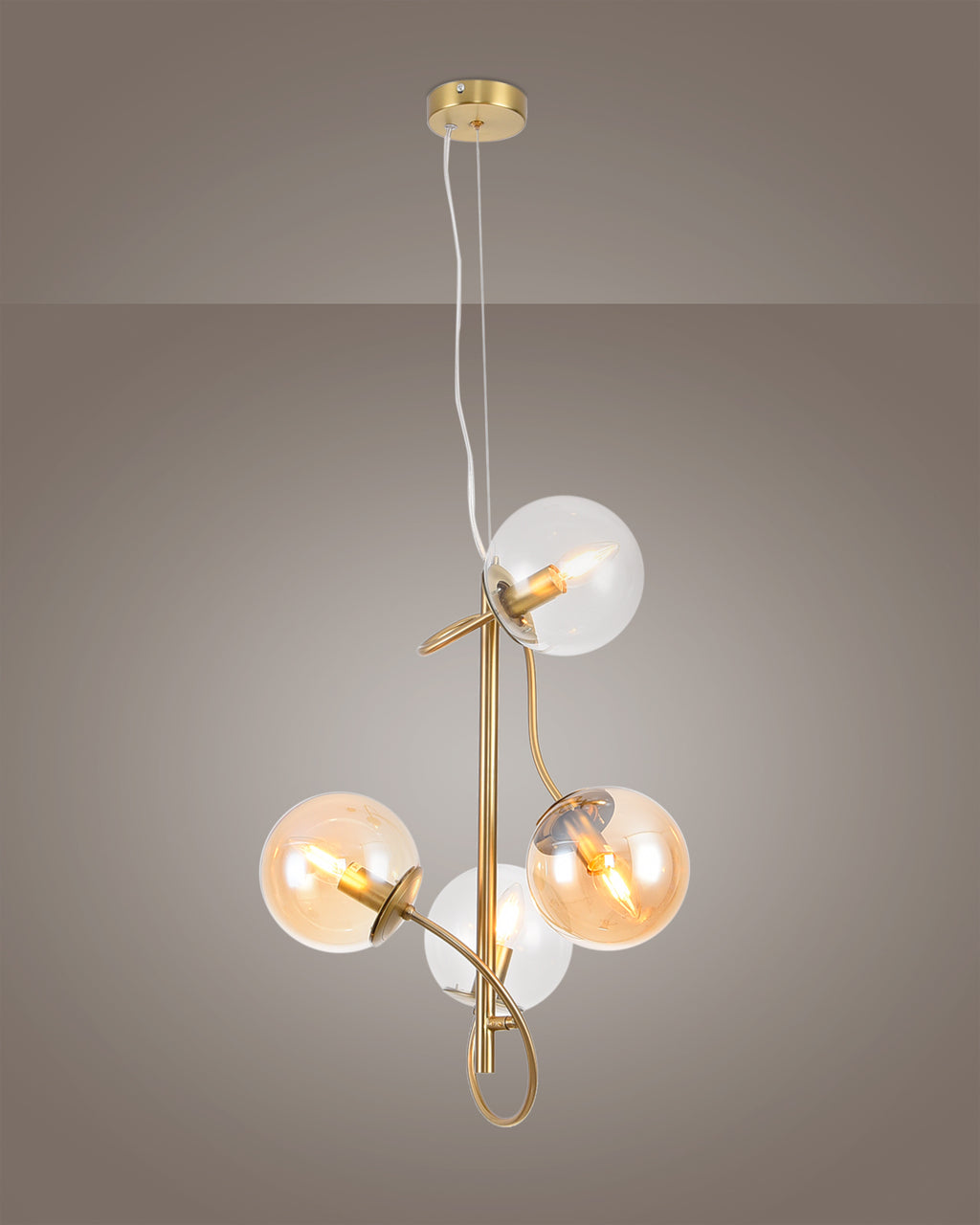 Globe, sospensione 4 luci