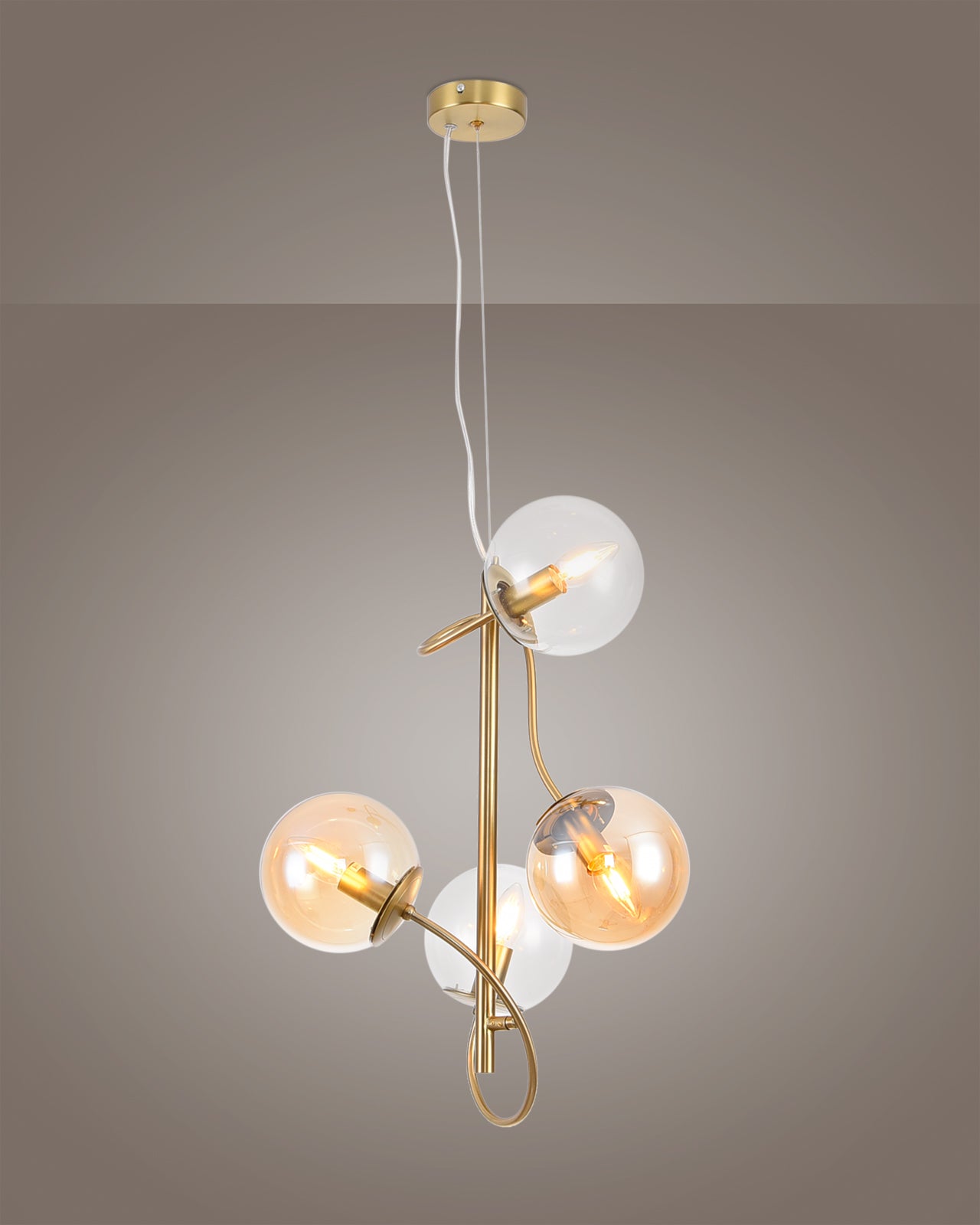 Globe, sospensione 4 luci