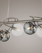 Globe, sospensione 8 luci