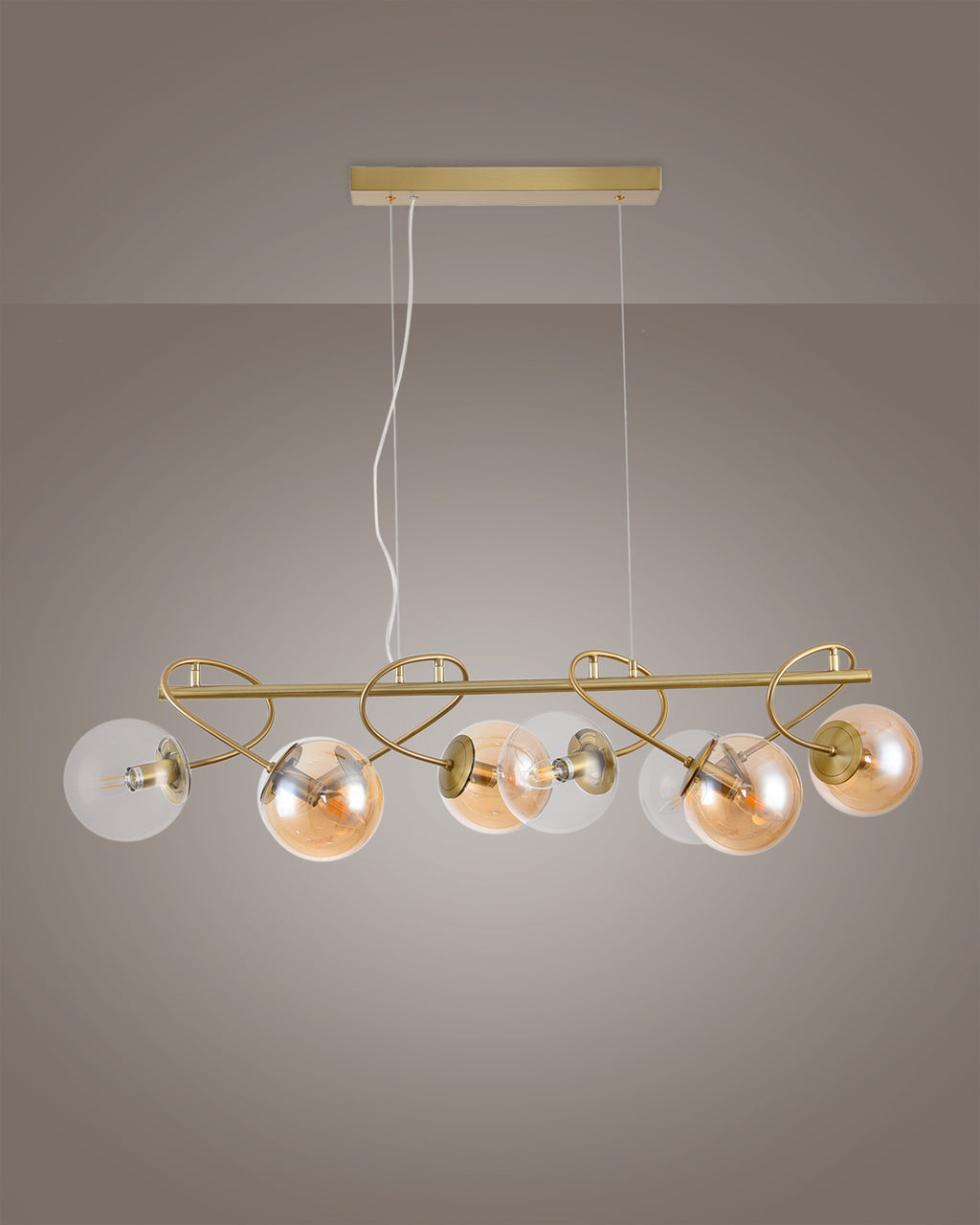 Globe, sospensione 8 luci
