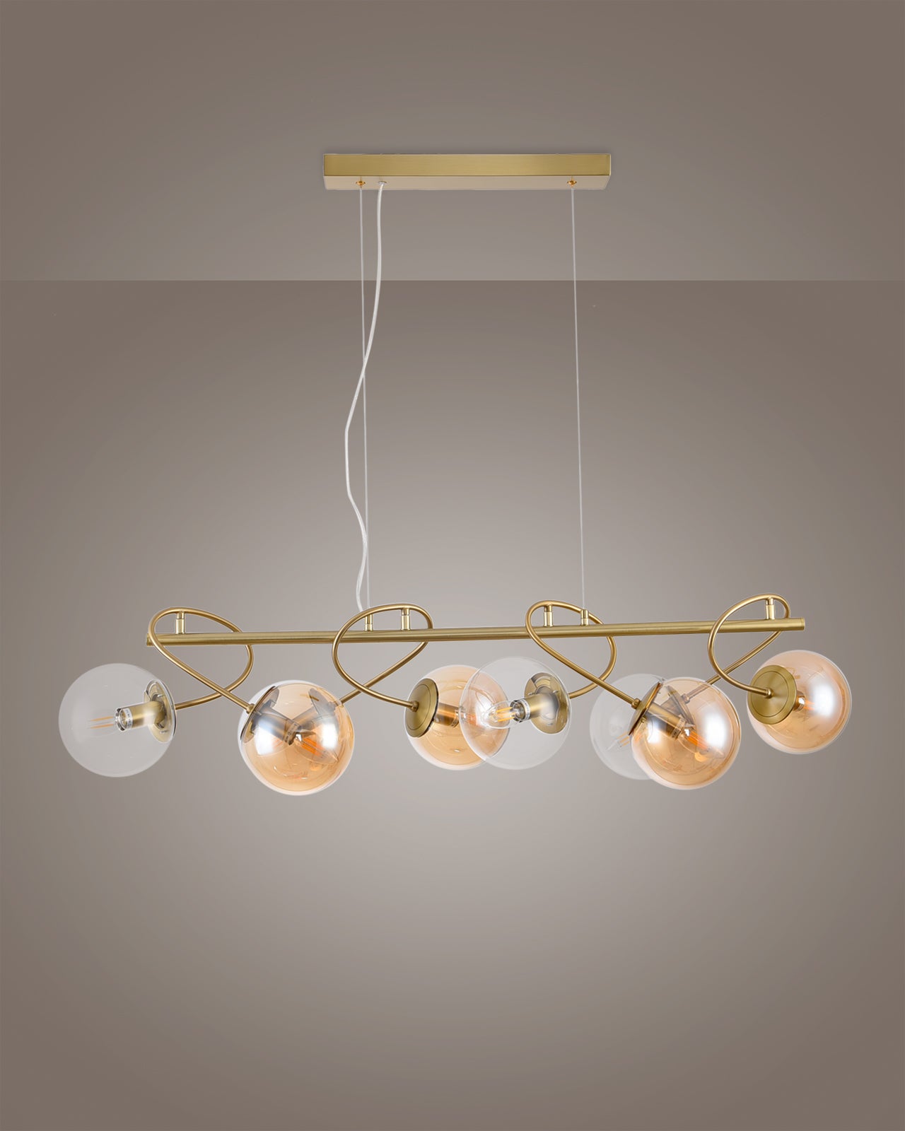 Globe, sospensione 8 luci
