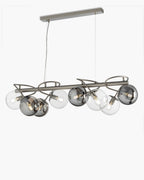 Globe, sospensione 8 luci, cromo