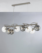 Globe, sospensione 8 luci, cromo