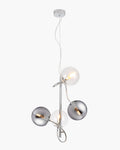 Globe, sospensione 4 luci, cromo