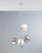 Globe, sospensione 4 luci, cromo