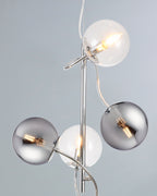 Globe, sospensione 4 luci, cromo