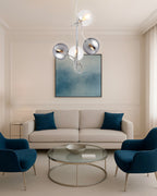 Globe, sospensione 4 luci, cromo