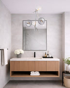 Globe, sospensione 4 luci, cromo