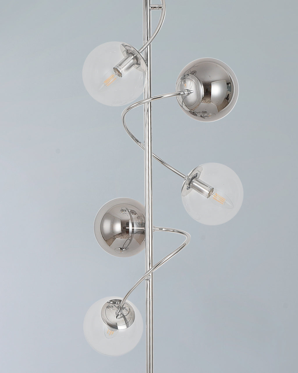 Globe, piantana 6 luci, cromo