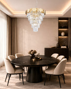 Set Incanto, sospensione + 2 lampade da tavolo, oro