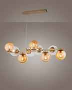 Looper, sospensione 9 luci, oro