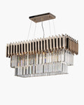 Lucy, sospensione 6 luci 85x35, oro
