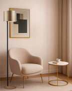 Metropolis, piantana con paralume Ø30, oro