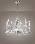 Mozart, lampadario 8 luci Ø70, cromo