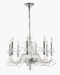Mozart, lampadario 8 luci Ø70, cromo