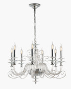 Mozart, lampadario 8 luci Ø70, cromo