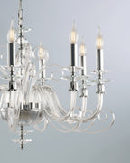 Mozart, lampadario 8 luci Ø70, cromo